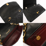 CHANEL シャネル マトラッセ ダイアナ チェーンショルダー 22cm ブラック A01164 レディース ラムスキン ショルダーバッグ ABランク 中古 銀蔵