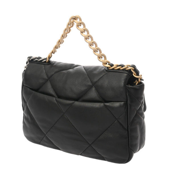 CHANEL シャネル シャネル19 フラップハンドバッグ 2WAY ブラック AS1160 レディース ラムスキン ショルダーバッグ Aランク 中古 銀蔵