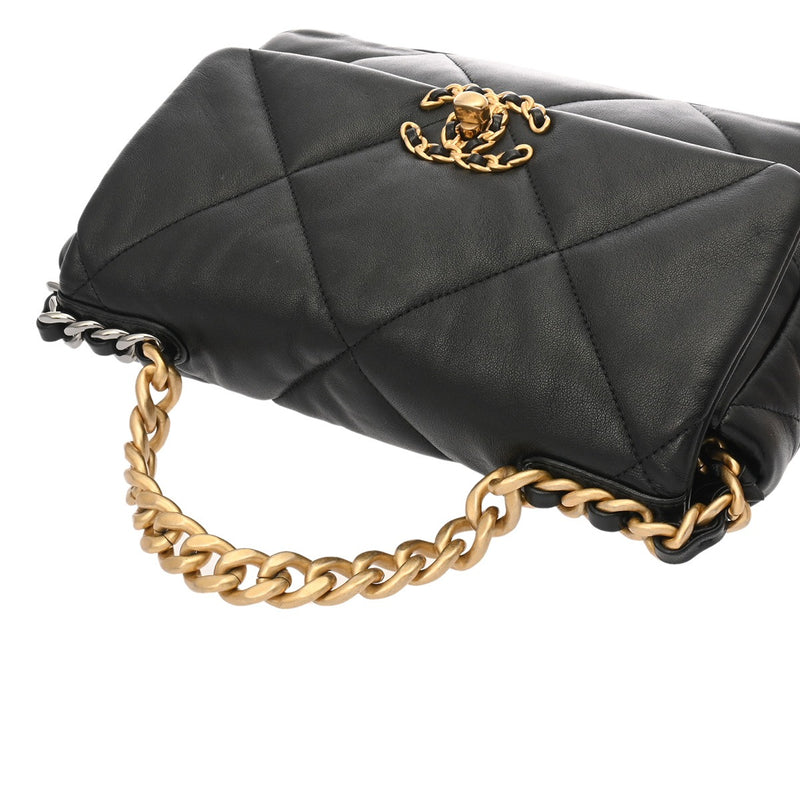 CHANEL シャネル シャネル19 フラップハンドバッグ 2WAY ブラック AS1160 レディース ラムスキン ショルダーバッグ Aランク 中古 銀蔵