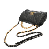 CHANEL シャネル シャネル19 フラップハンドバッグ 2WAY ブラック AS1160 レディース ラムスキン ショルダーバッグ Aランク 中古 銀蔵