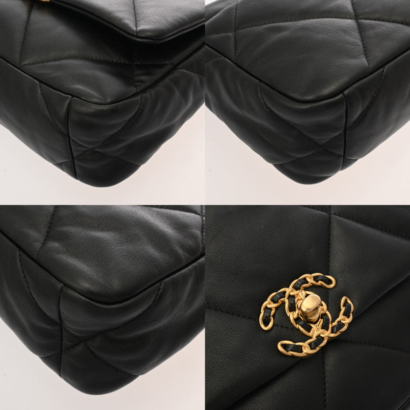CHANEL シャネル シャネル19 フラップハンドバッグ 2WAY ブラック AS1160 レディース ラムスキン ショルダーバッグ Aランク 中古 銀蔵
