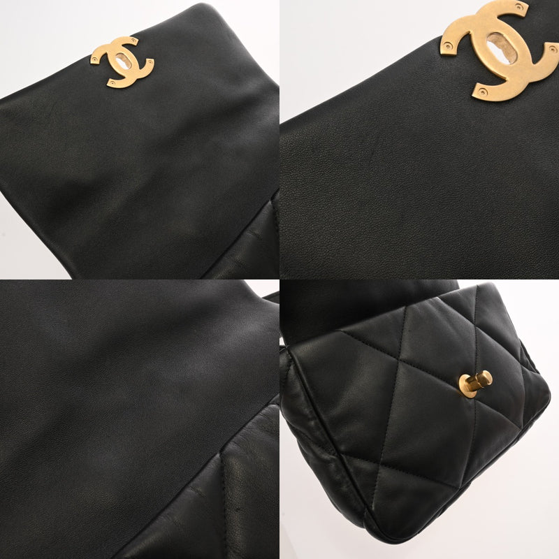 CHANEL シャネル シャネル19 フラップハンドバッグ 2WAY ブラック AS1160 レディース ラムスキン ショルダーバッグ Aランク 中古 銀蔵