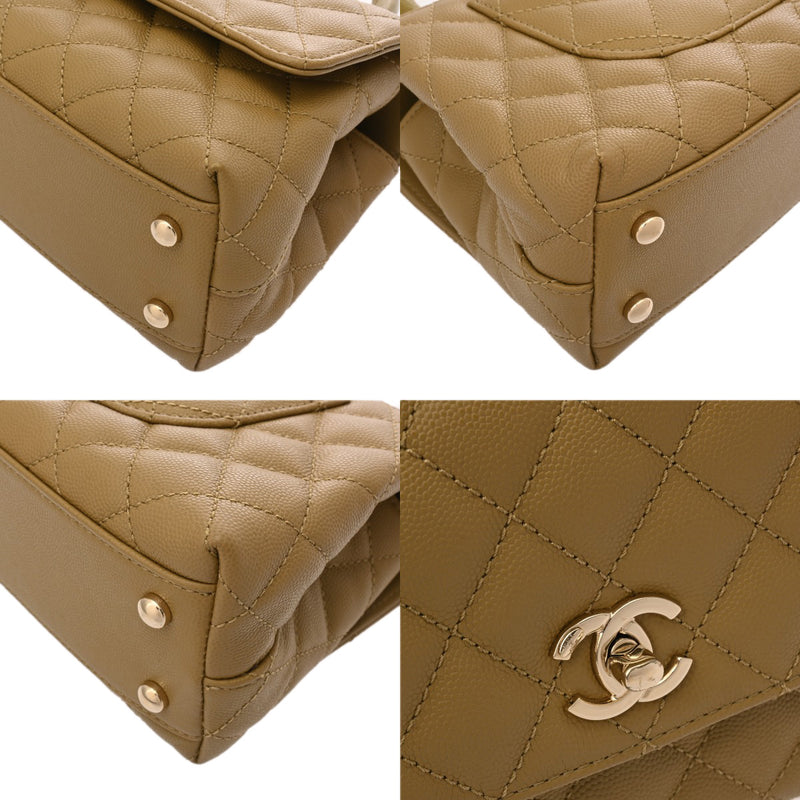 CHANEL シャネル トップハンドルフラップバッグ XS ピスタチオ A92990 レディース キャビアスキン リザード 2WAYバッグ Aランク 中古 銀蔵