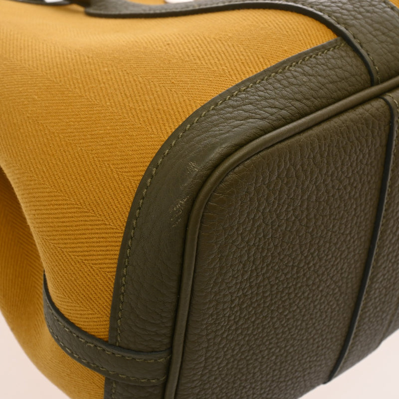 HERMES エルメス ガーデンパーティ TPM ヴェールヴェロネーズ/イエロー系 Y刻印(2020年頃) レディース ネゴンダ ハンドバッグ ABランク 中古 銀蔵