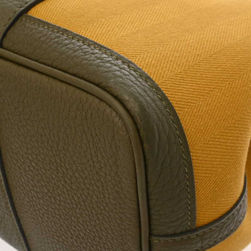 HERMES エルメス ガーデンパーティ TPM ヴェールヴェロネーズ/イエロー系 Y刻印(2020年頃) レディース ネゴンダ ハンドバッグ ABランク 中古 銀蔵