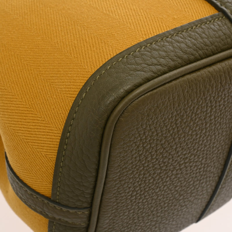 HERMES エルメス ガーデンパーティ TPM ヴェールヴェロネーズ/イエロー系 Y刻印(2020年頃) レディース ネゴンダ ハンドバッグ ABランク 中古 銀蔵