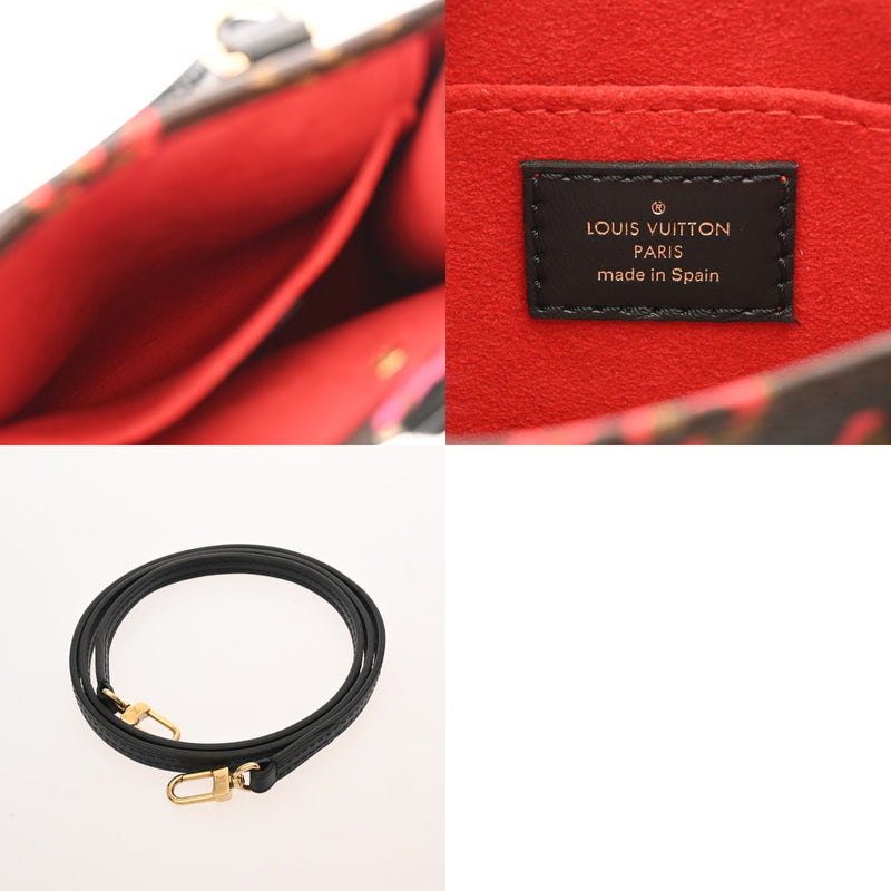 LOUIS VUITTON ルイヴィトン モノグラム プティット サックプラ フォールインラブ ブラウン M80839 レディース モノグラムキャンバス ハンドバッグ Aランク 中古 銀蔵