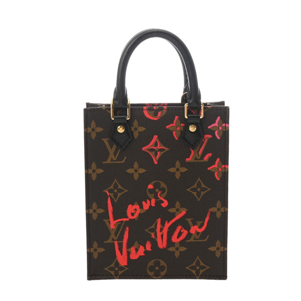 LOUIS VUITTON ルイヴィトン モノグラム プティット サックプラ フォールインラブ ブラウン M80839 レディース モノグラムキャンバス ハンドバッグ Aランク 中古 銀蔵