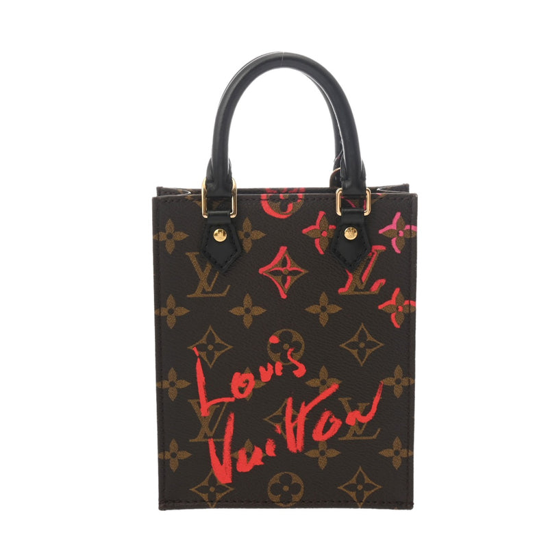 LOUIS VUITTON ルイヴィトン モノグラム プティット サックプラ フォールインラブ ブラウン M80839 レディース モノグラムキャンバス ハンドバッグ Aランク 中古 銀蔵