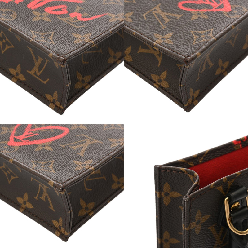 LOUIS VUITTON ルイヴィトン モノグラム プティット サックプラ フォールインラブ ブラウン M80839 レディース モノグラムキャンバス ハンドバッグ Aランク 中古 銀蔵