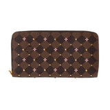 LOUIS VUITTON ルイヴィトン ダミエ ジッピーウォレット ブラウン N60473 レディース ダミエキャンバス スタッズ 長財布 Aランク 中古 銀蔵