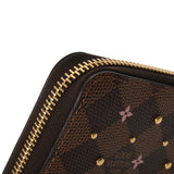 LOUIS VUITTON ルイヴィトン ダミエ ジッピーウォレット ブラウン N60473 レディース ダミエキャンバス スタッズ 長財布 Aランク 中古 銀蔵