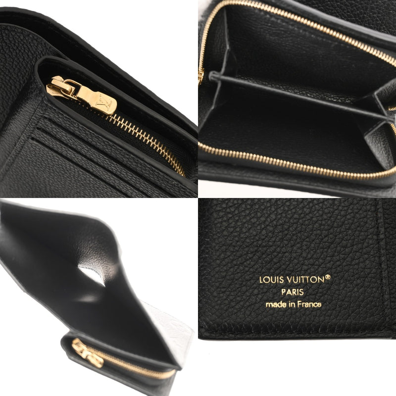 LOUIS VUITTON ルイヴィトン モノグラムアンプラント ポルトフォイユ クレア ノワール M80151 レディース レザー 二つ折り財布 Aランク 中古 銀蔵