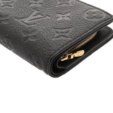 LOUIS VUITTON ルイヴィトン モノグラムアンプラント ポルトフォイユ クレア ノワール M80151 レディース レザー 二つ折り財布 Aランク 中古 銀蔵