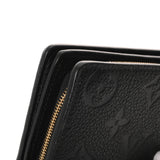 LOUIS VUITTON ルイヴィトン モノグラムアンプラント ポルトフォイユ クレア ノワール M80151 レディース レザー 二つ折り財布 Aランク 中古 銀蔵