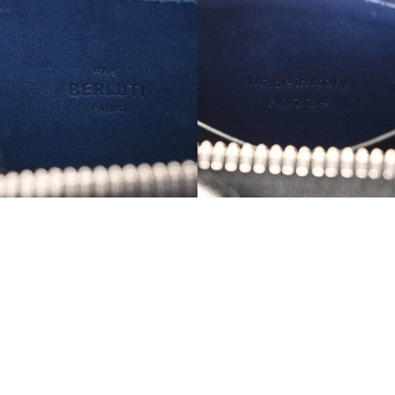 BERLUTI ベルルッティ ワパ ジップ付きコインパース サンテミリオン メンズ スクリットレザー コインケース Aランク 中古 銀蔵