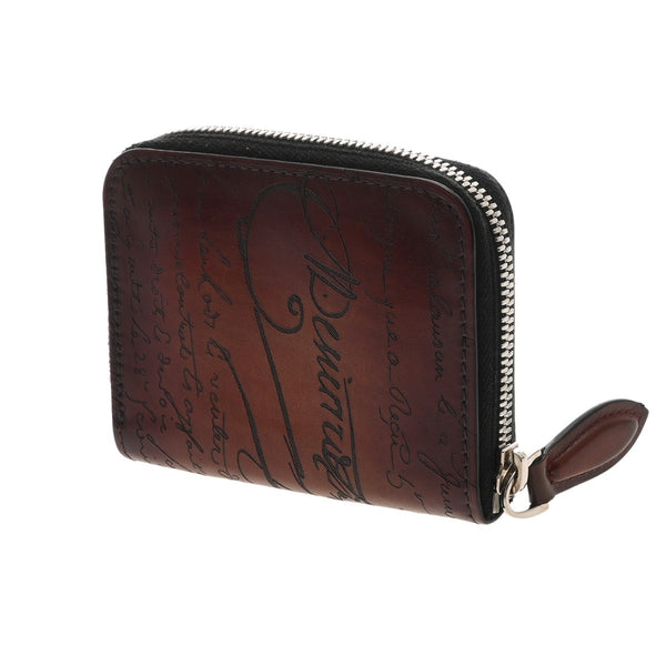 BERLUTI ベルルッティ ワパ ジップ付きコインパース サンテミリオン メンズ スクリットレザー コインケース Aランク 中古 銀蔵