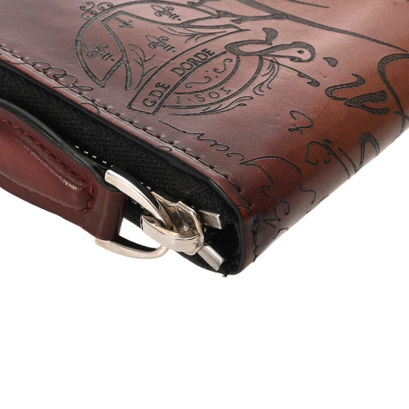 BERLUTI ベルルッティ ワパ ジップ付きコインパース サンテミリオン メンズ スクリットレザー コインケース Aランク 中古 銀蔵