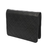 CHANEL シャネル マトラッセ プッシュロック チェーンショルダー 22cm ブラック レディース ラムスキン ショルダーバッグ ABランク 中古 銀蔵
