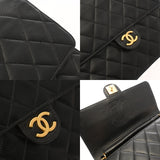 CHANEL シャネル マトラッセ プッシュロック チェーンショルダー 22cm ブラック レディース ラムスキン ショルダーバッグ ABランク 中古 銀蔵