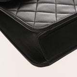 CHANEL シャネル マトラッセ プッシュロック チェーンショルダー 25cm ブラック レディース ラムスキン ショルダーバッグ Bランク 中古 銀蔵