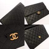 CHANEL シャネル マトラッセ プッシュロック チェーンショルダー 25cm ブラック レディース ラムスキン ショルダーバッグ Bランク 中古 銀蔵