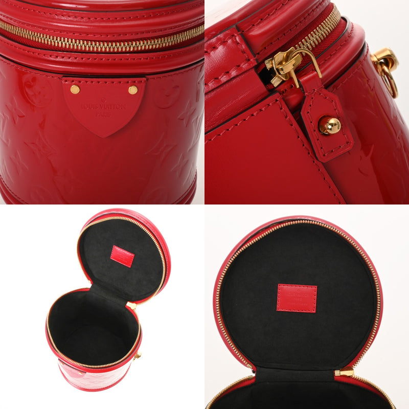 LOUIS VUITTON ルイヴィトン モノグラムヴェルニ カンヌ PM ルージュ M53998 レディース ヴェルニ 2WAYバッグ Aランク 中古 銀蔵