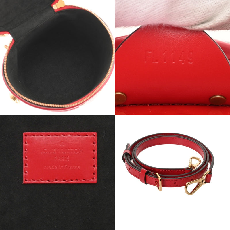 LOUIS VUITTON ルイヴィトン モノグラムヴェルニ カンヌ PM ルージュ M53998 レディース ヴェルニ 2WAYバッグ Aランク 中古 銀蔵