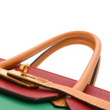 HERMES エルメス バーキン 35 パーソナルオーダー ミント/ムタード/ルージュカザック □P刻印(2012年頃) レディース トリヨンクレマンス ハンドバッグ Aランク 中古 銀蔵