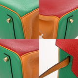 HERMES エルメス バーキン 35 パーソナルオーダー ミント/ムタード/ルージュカザック □P刻印(2012年頃) レディース トリヨンクレマンス ハンドバッグ Aランク 中古 銀蔵