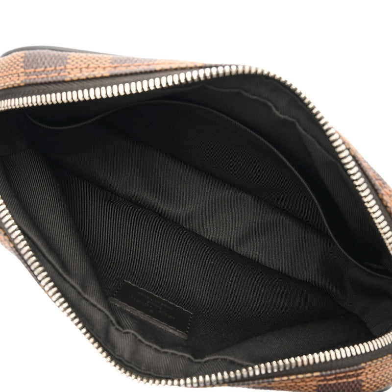 LOUIS VUITTON ルイヴィトン ダミエ ポシェットヴォルガ チャップマン ブラウン N63350 メンズ ダミエキャンバス セカンドバッグ ABランク 中古 銀蔵