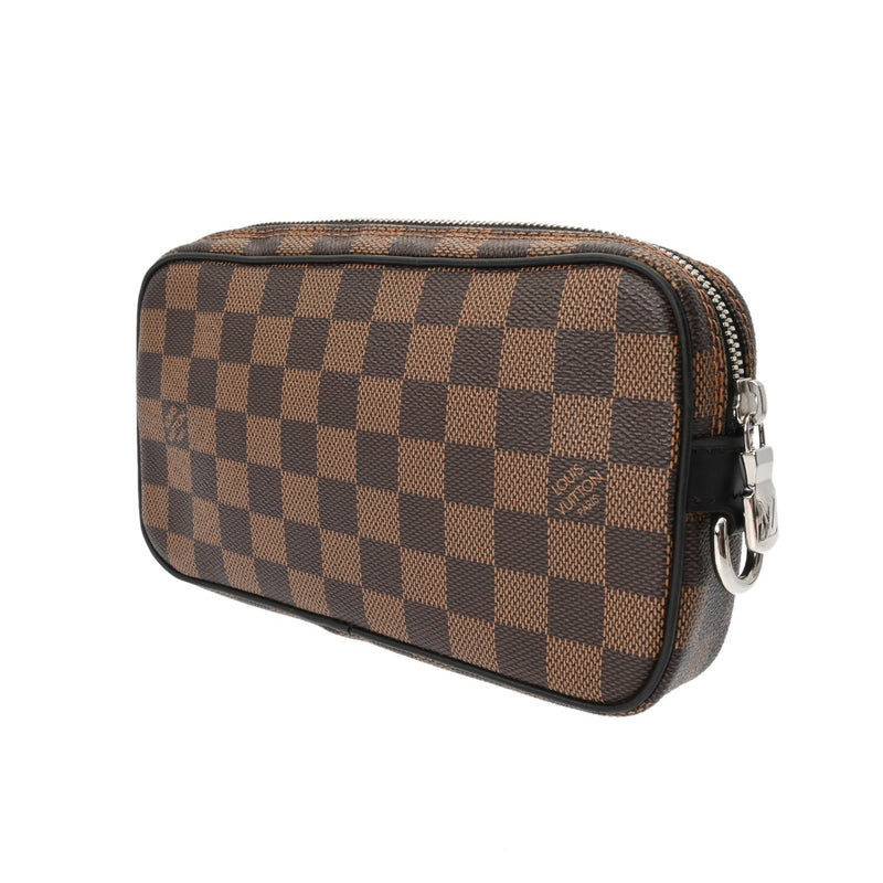 LOUIS VUITTON ルイヴィトン ダミエ ポシェットヴォルガ チャップマン ブラウン N63350 メンズ ダミエキャンバス セカンドバッグ ABランク 中古 銀蔵