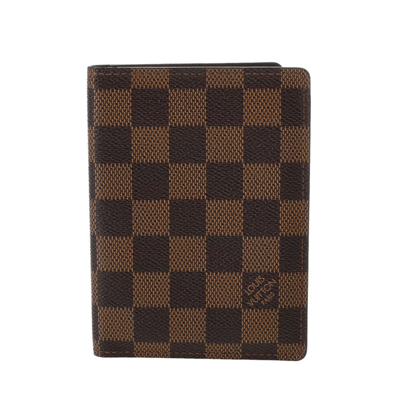 LOUIS VUITTON ルイヴィトン ダミエ パスポートカバー ブラウン N60188 ユニセックス ダミエキャンバス パスポートケース Bランク 中古 銀蔵