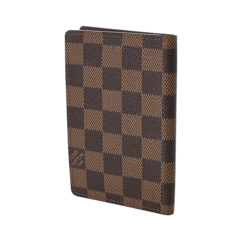 LOUIS VUITTON ルイヴィトン ダミエ パスポートカバー ブラウン N60188 ユニセックス ダミエキャンバス パスポートケース Bランク 中古 銀蔵