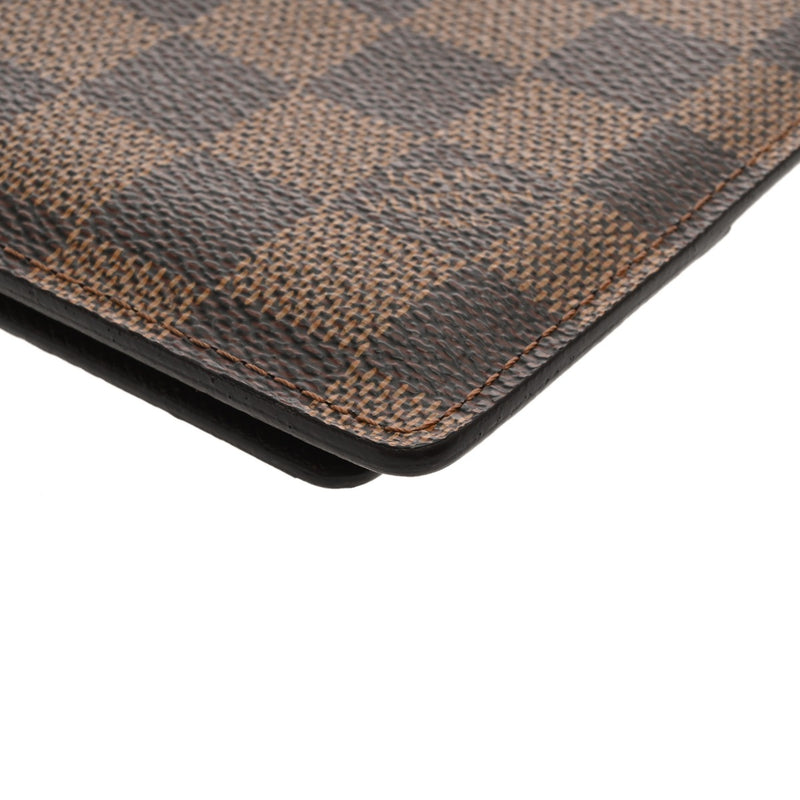 LOUIS VUITTON ルイヴィトン ダミエ パスポートカバー ブラウン N60188 ユニセックス ダミエキャンバス パスポートケース Bランク 中古 銀蔵