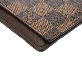 LOUIS VUITTON ルイヴィトン ダミエ パスポートカバー ブラウン N60188 ユニセックス ダミエキャンバス パスポートケース Bランク 中古 銀蔵