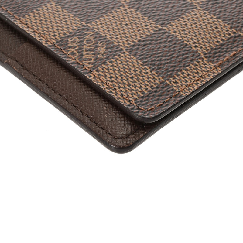 LOUIS VUITTON ルイヴィトン ダミエ パスポートカバー ブラウン N60188 ユニセックス ダミエキャンバス パスポートケース Bランク 中古 銀蔵