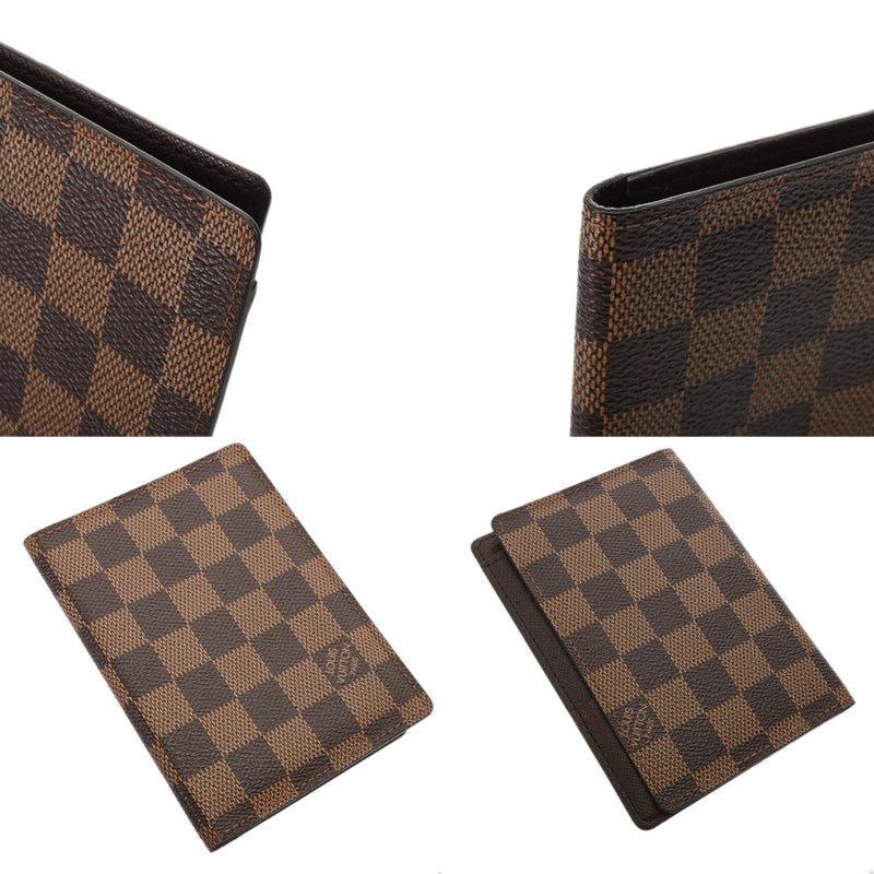 LOUIS VUITTON ルイヴィトン ダミエ パスポートカバー ブラウン N60188 ユニセックス ダミエキャンバス パスポートケース Bランク 中古 銀蔵