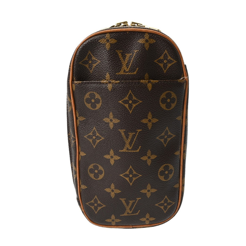 LOUIS VUITTON ルイヴィトン モノグラム ポシェットガンジュ ブラウン M51870 メンズ モノグラムキャンバス ボディバッグ Bランク 中古 銀蔵