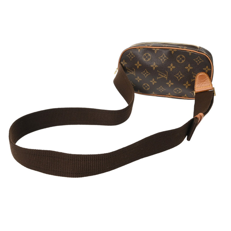 LOUIS VUITTON ルイヴィトン モノグラム ポシェットガンジュ ブラウン M51870 メンズ モノグラムキャンバス ボディバッグ Bランク 中古 銀蔵