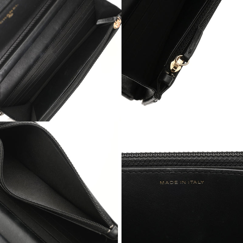 CHANEL シャネル ボーイシャネル チェーンショルダー ブラック AP1117 レディース キャビアスキン チェーンウォレット Aランク 中古 銀蔵