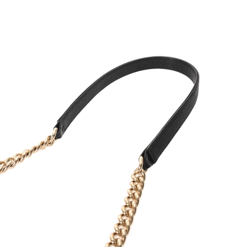 CHANEL シャネル ボーイシャネル チェーンショルダー ブラック AP1117 レディース キャビアスキン チェーンウォレット Aランク 中古 銀蔵