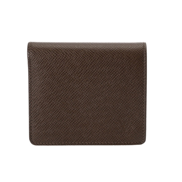 LOUIS VUITTON ルイヴィトン タイガ ポルトビエ 3カルト クレディ グリズリ M30458 メンズ レザー 二つ折り財布 ABランク 中古 銀蔵