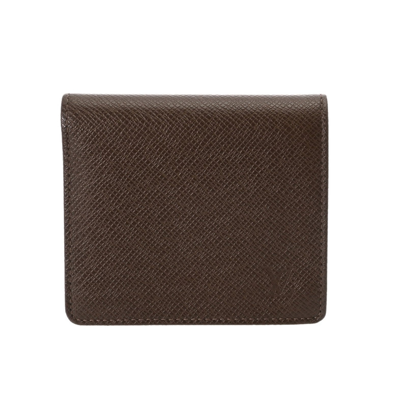 LOUIS VUITTON ルイヴィトン タイガ ポルトビエ 3カルト クレディ グリズリ M30458 メンズ レザー 二つ折り財布 ABランク 中古 銀蔵