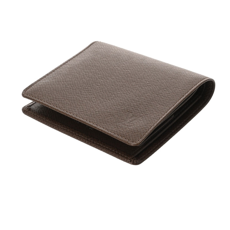 LOUIS VUITTON ルイヴィトン タイガ ポルトビエ 3カルト クレディ グリズリ M30458 メンズ レザー 二つ折り財布 ABランク 中古 銀蔵