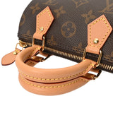 LOUIS VUITTON ルイヴィトン モノグラム ナノスピーディ ブラウン M81085 レディース モノグラムキャンバス ショルダーバッグ 新同 中古 銀蔵