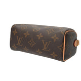 LOUIS VUITTON ルイヴィトン モノグラム ナノスピーディ ブラウン M81085 レディース モノグラムキャンバス ショルダーバッグ 新同 中古 銀蔵