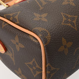LOUIS VUITTON ルイヴィトン モノグラム ナノスピーディ ブラウン M81085 レディース モノグラムキャンバス ショルダーバッグ 新同 中古 銀蔵