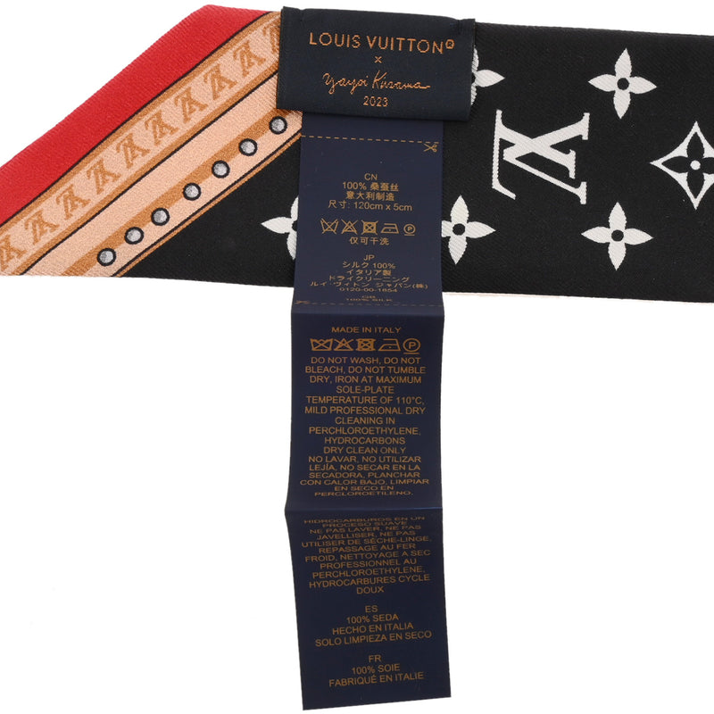 LOUIS VUITTON ルイヴィトン バンドー BB ペインティッド ドット 草間彌生コラボ ブラック M78485 レディース スカーフ 新同 中古 銀蔵