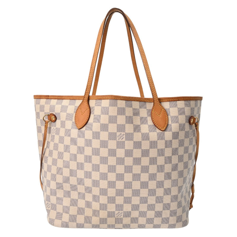 LOUIS VUITTON ルイヴィトン ダミエアズール ネヴァーフル MM ホワイト N41361 レディース ダミエキャンバス トートバッグ Bランク 中古 銀蔵
